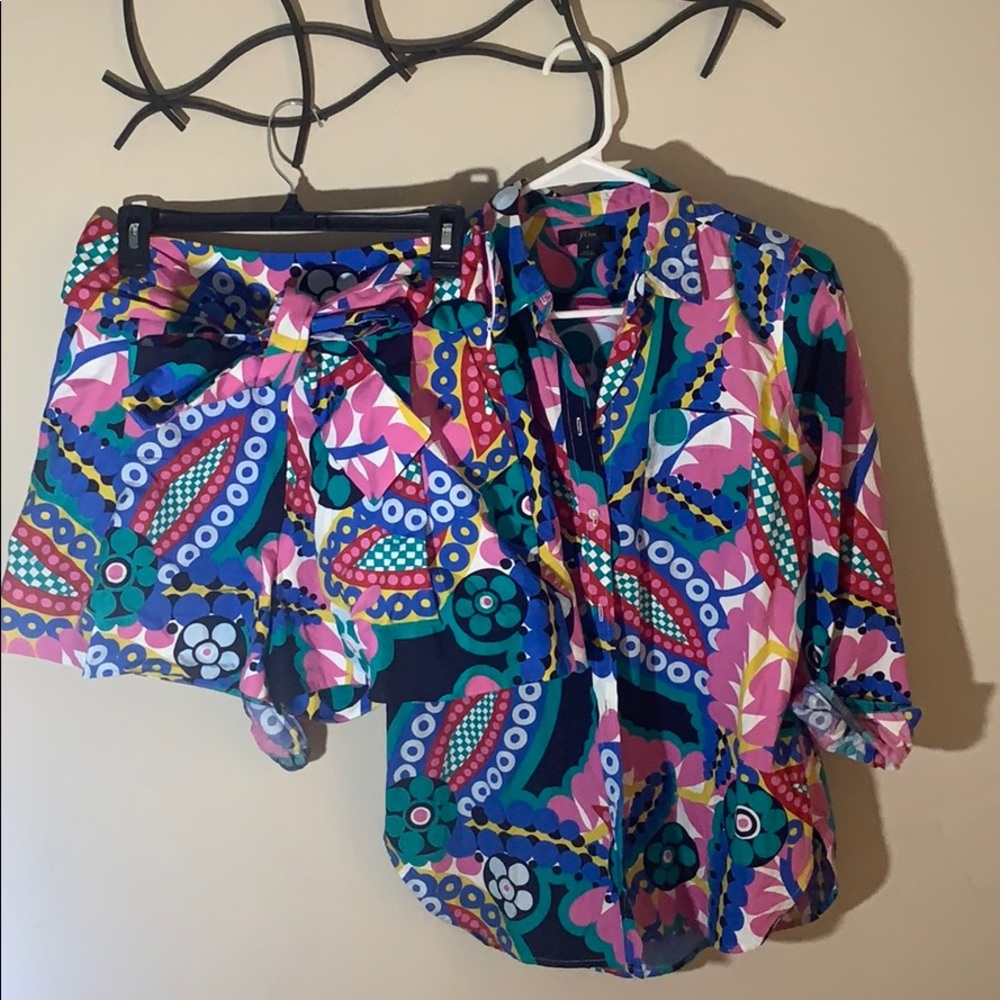 J Crew Ratti Short Set